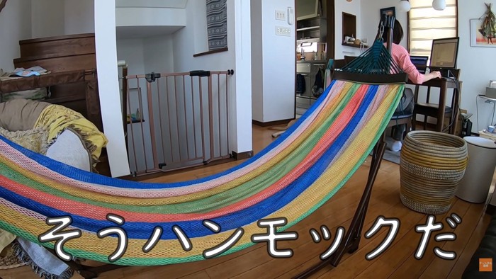 ワンジロー君のためにハンモックを設置