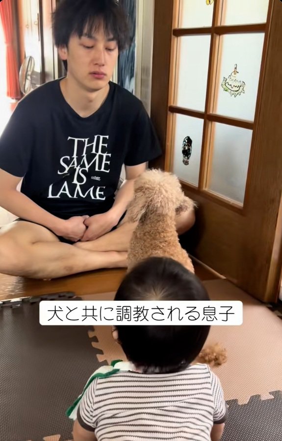 真剣な表情のパパ