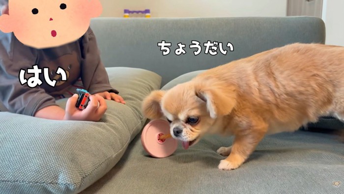 オヤツを返してくれました