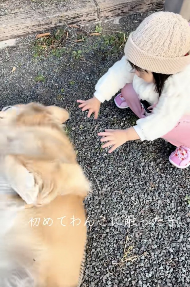 両手を伸ばして…