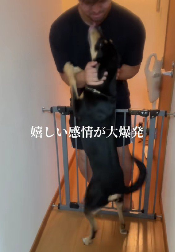 感動の再会に涙…