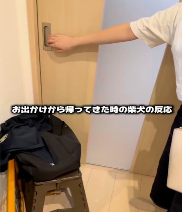 ドアを開ける仕草