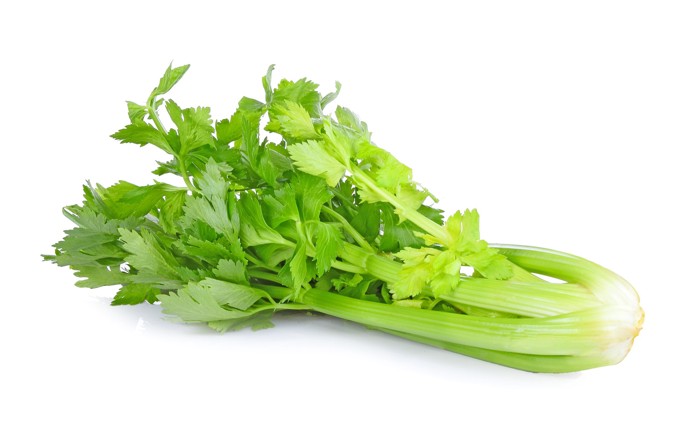 丸ごとのセロリが置かれている様子
