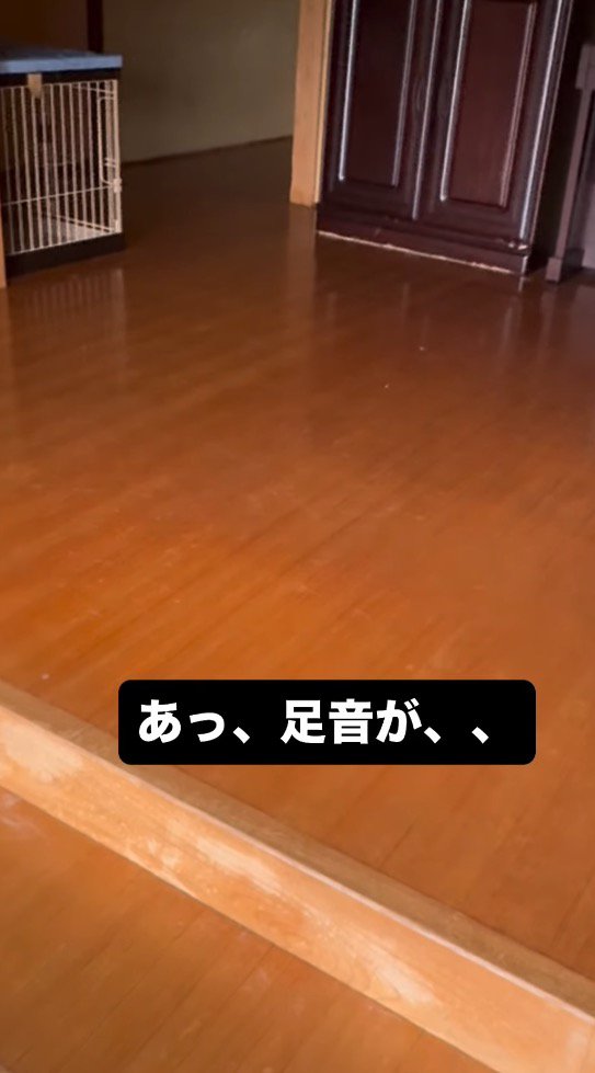 廊下の奥から聞こえてくる足音