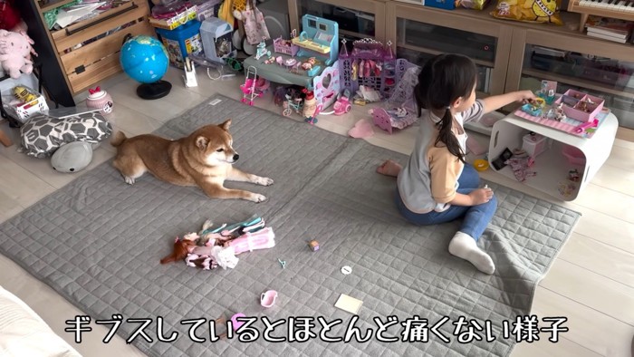 遊んでいる時も近くで見守ります