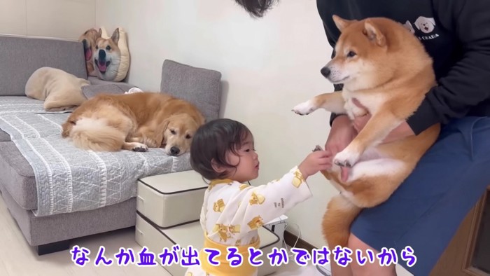 「ここが痛いの？」