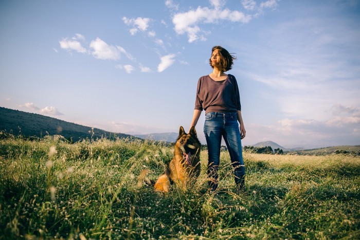 人と犬