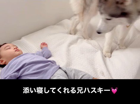 男の子に添い寝する星凪くん2