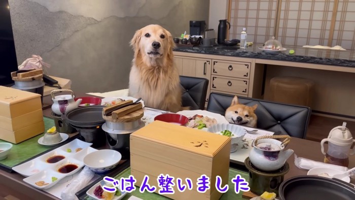 一緒に食卓を囲みます