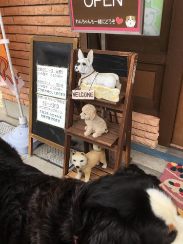 カフェ入り口の看板