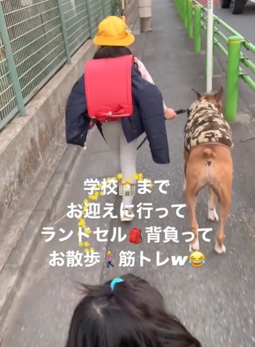 小学校に上がったお姉ちゃんのお迎え