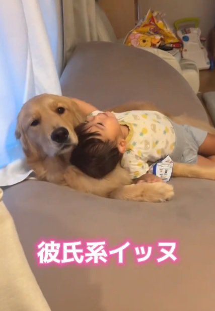 こむぎくんと息子さん