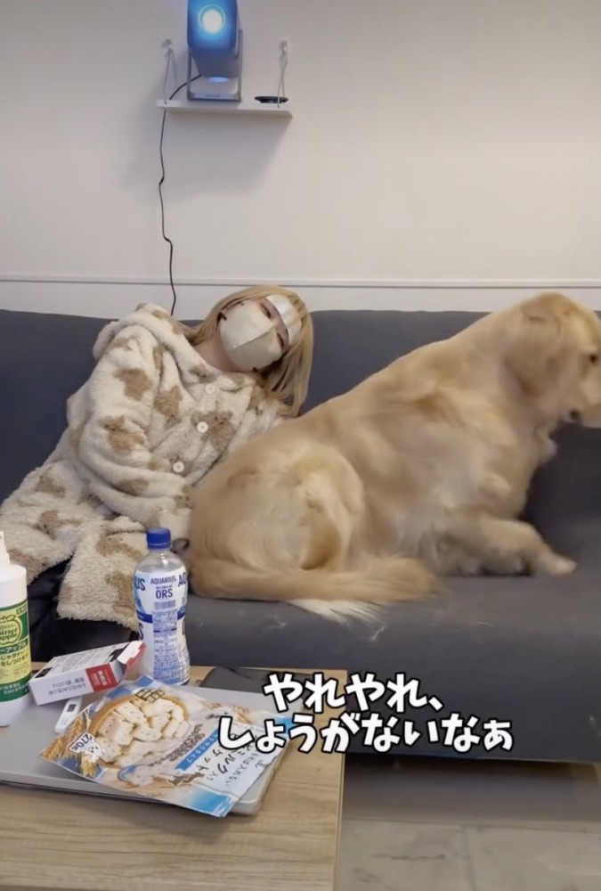 背中をママの肩に…