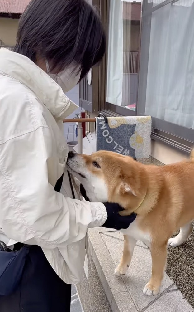 優しく撫でられてご満悦