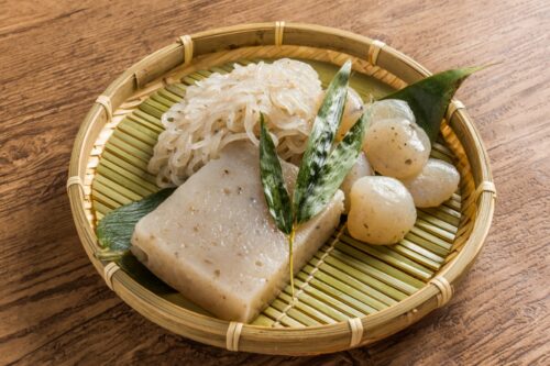 いろいろな種類のこんにゃく