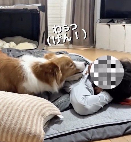 「起きてぇ」