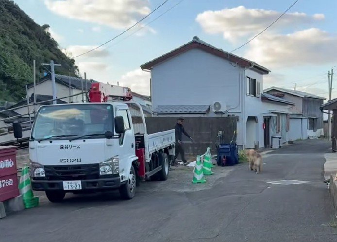 ホットくんと作業員さんの交流