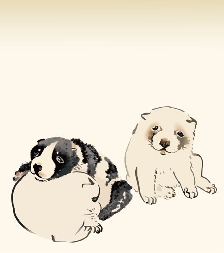 かわいい犬の絵