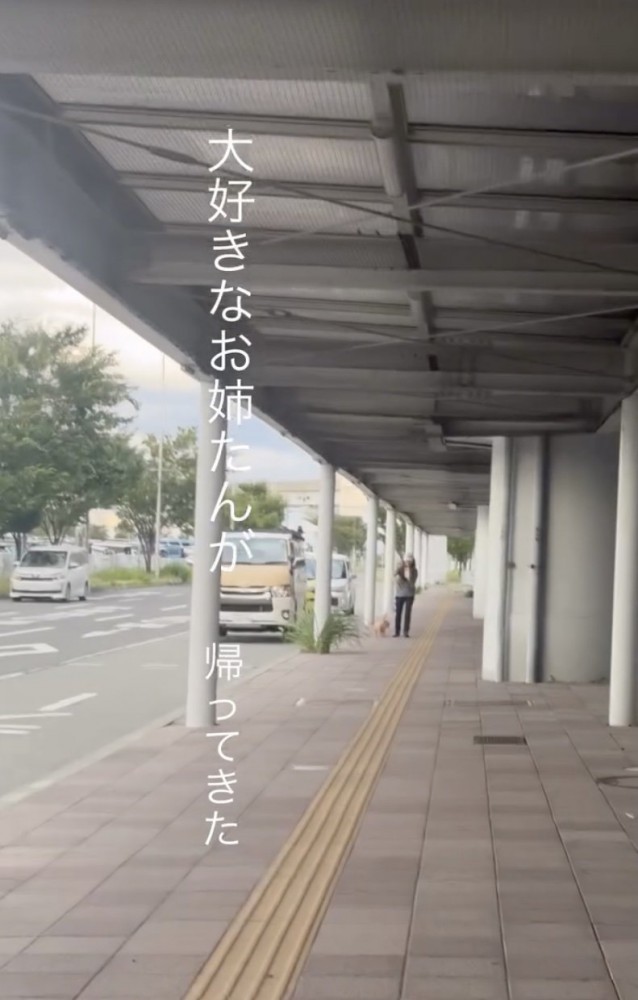 ママと一緒に、空港にお迎え