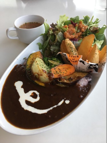 ＃カレーセット（スープとサラダ付）＃