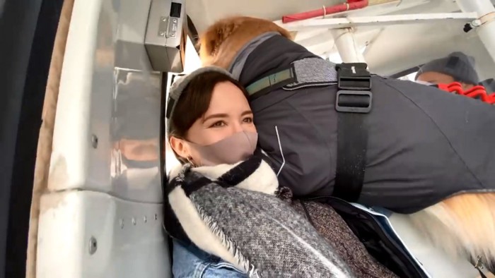 ママに覆いかぶさるジョイくん