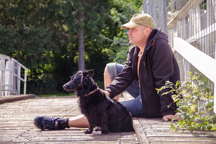 犬と男性