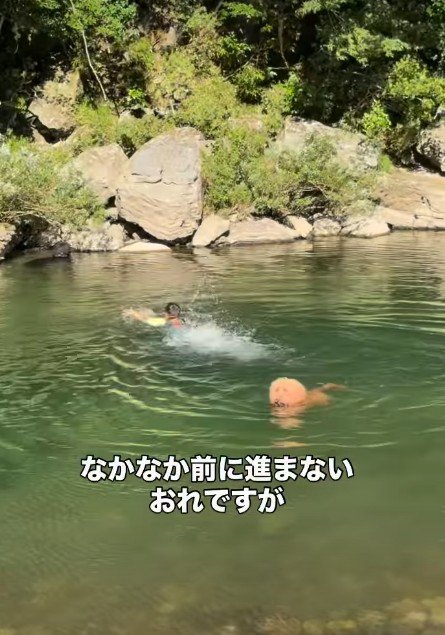 泳ぐのが上手くない