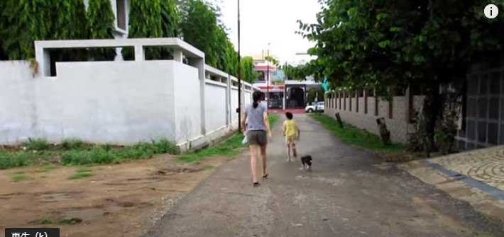 隣人と子犬