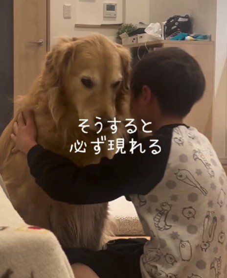 なぐさめるように寄り添い